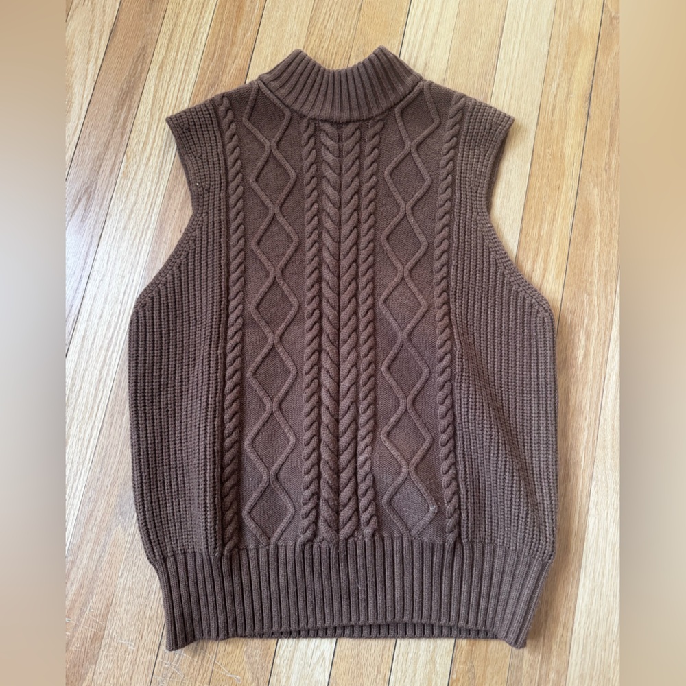 Varley Joilette Roll Neck Vest in Camel - Picture 3 of 6